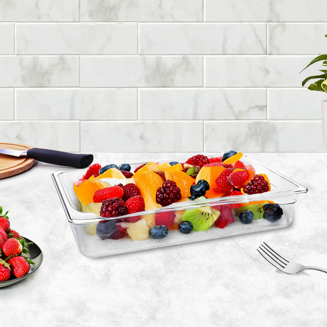 65mm Clear GN Pan 1/2 Food Tray