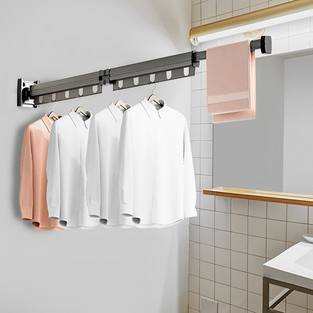 93.2cm Wall-Mounted Clothing Dry Rack Retractable  Hanger