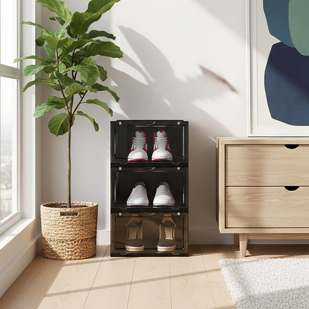 3 Tier Black Shoe Organiser