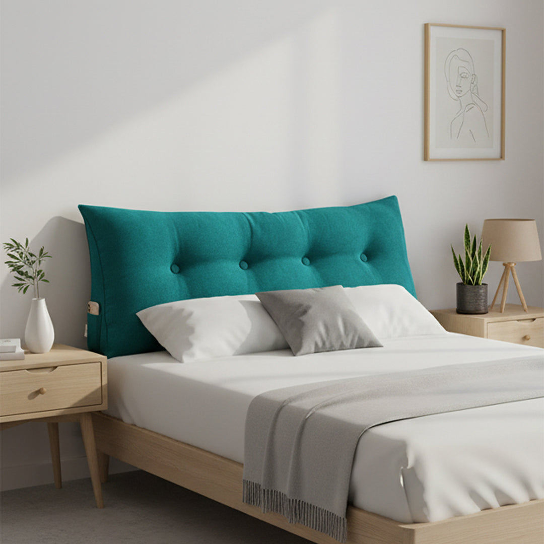 SOGA 120cm Blue Green Wedge Bed Cushion