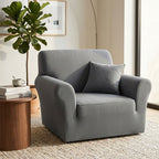 High Stretch 1-Seater Grey Sofa Slipcover