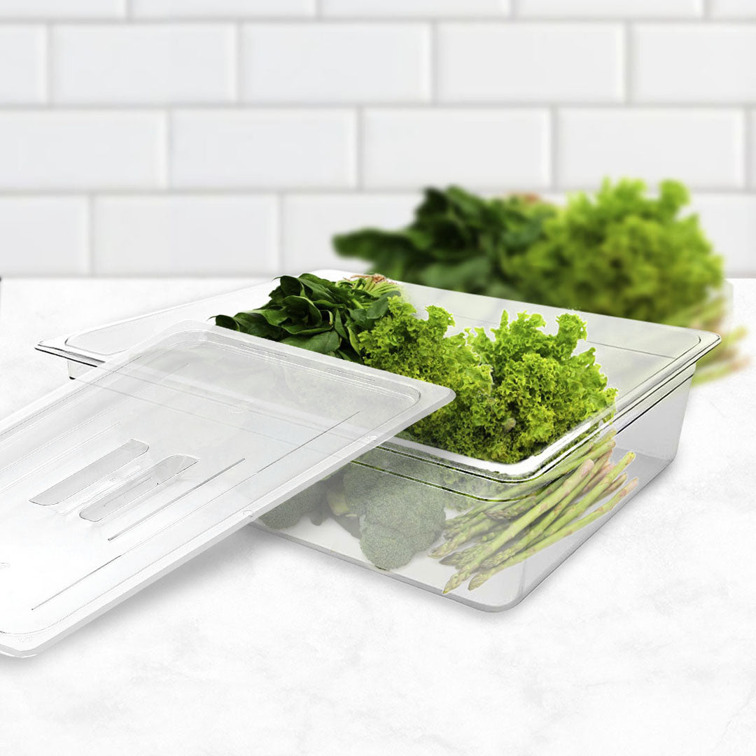 150mm Clear GN Pan 1/1 Food Tray with Lid