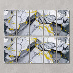 SOGA Peel & Stick Floor and Wall Tiles 30 x 60cm 10 Pack Blue Agate Faux Marble