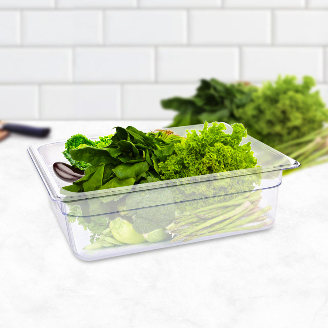 100mm Clear GN Pan 1/2 Food Tray