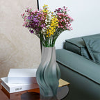 32cm Glass Vase Blue with Beautiful glass Bubble Texture Art Vases