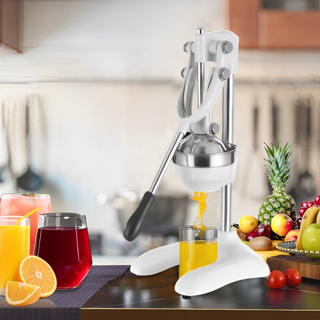 Stainless Steel Manual Juicer White
