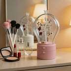 Pink 360 Degree Rotating LED Light  Jewelry Storage Organiser
