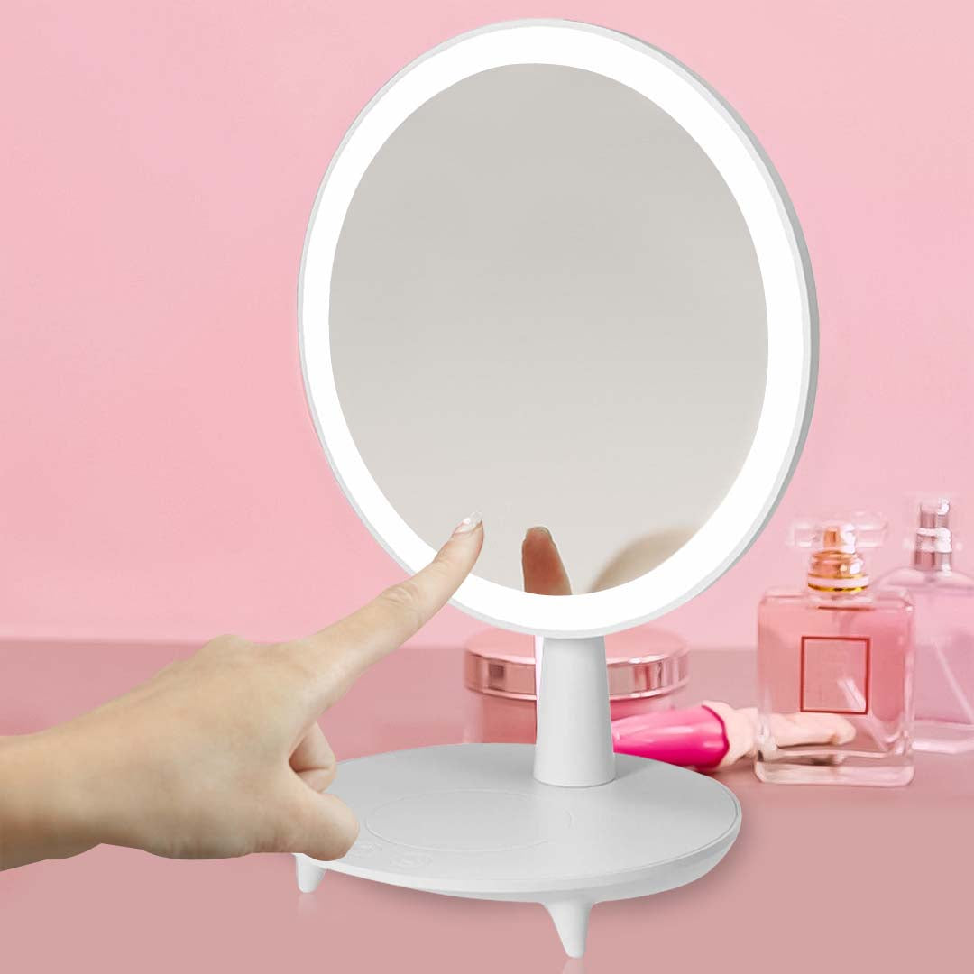 Round White Mirror