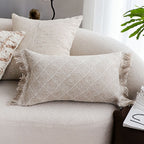 SOGA 2X 35cm Natural Woven Fringe Throw Pillows