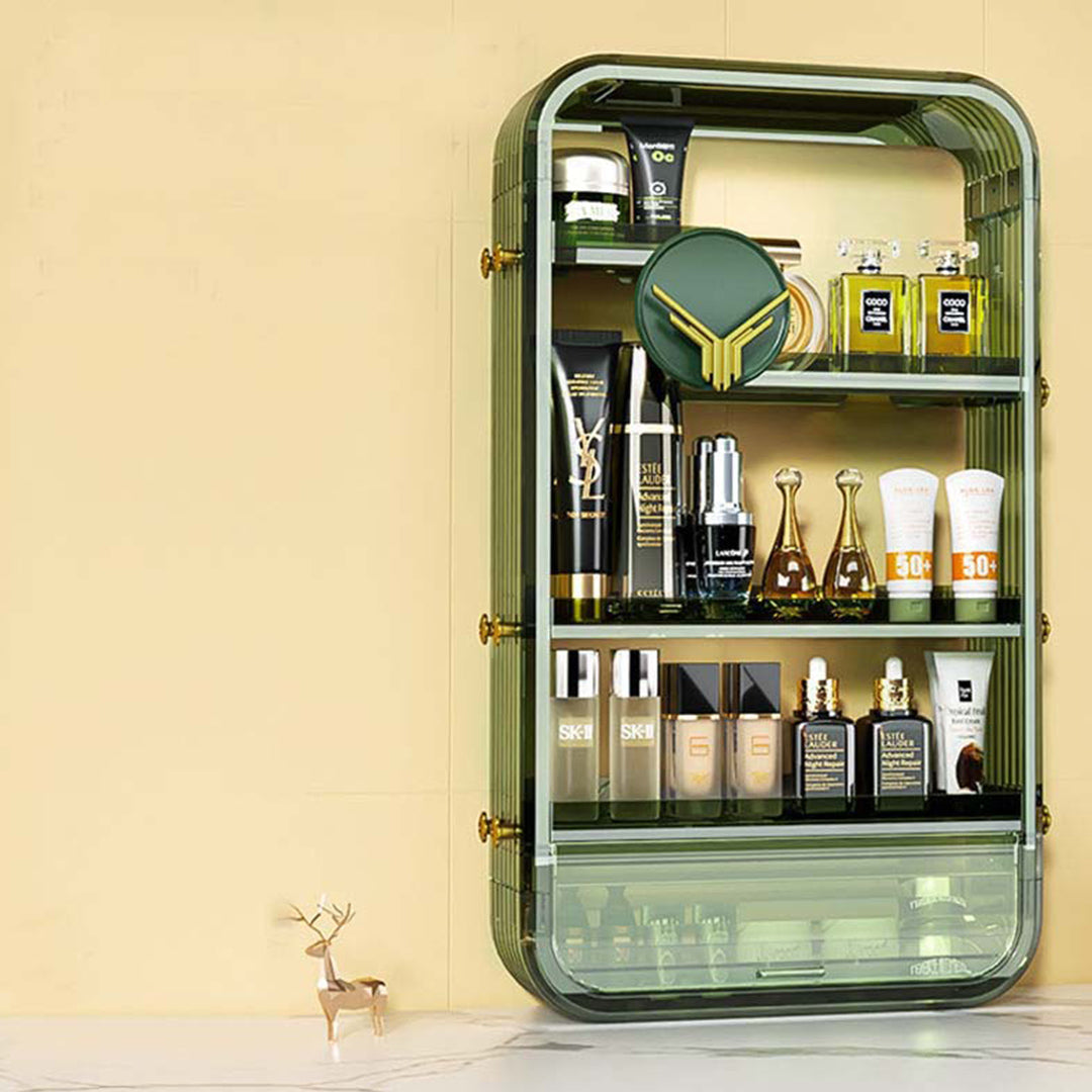 Green Multi Tier Cosmetic Storage Rack Organiser