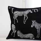 45cm Black Light Luxury Zebra Cushion