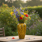 35x17cm Yellow Large Ceramic Flower Vase Elegant Living Room Home Decor