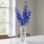 SOGA 30.5cm Handcrafted Clear Glass Vase, Classic Design for Home Decor
