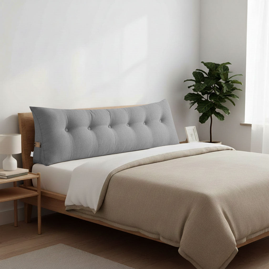 SOGA 180cm Silver Wedge Bed Cushion