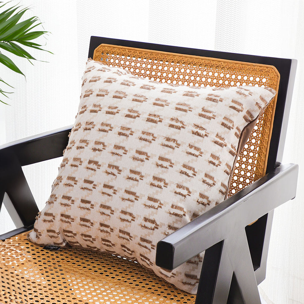 SOGA 2X 50cm Geometric Embroidered Decorative Throw Pillow