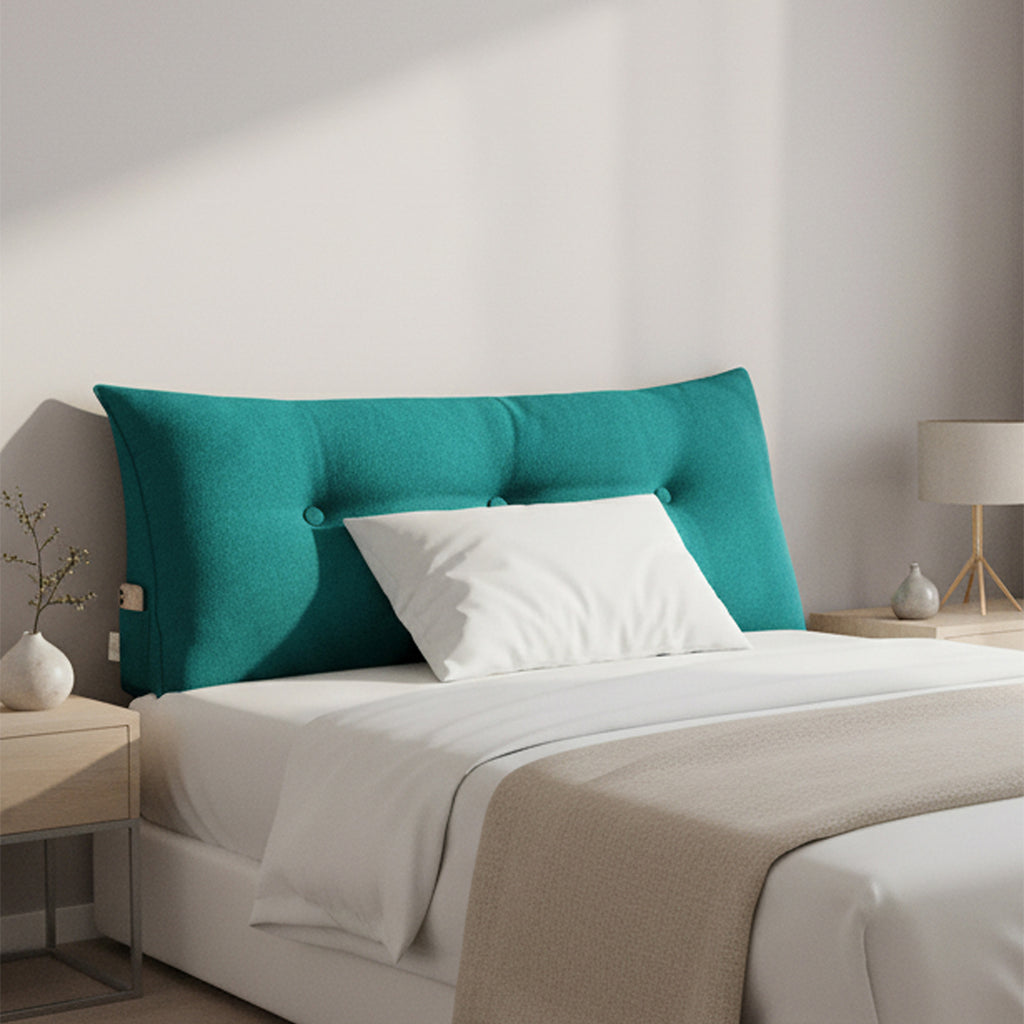 SOGA 100cm Blue Green Wedge Bed Cushion