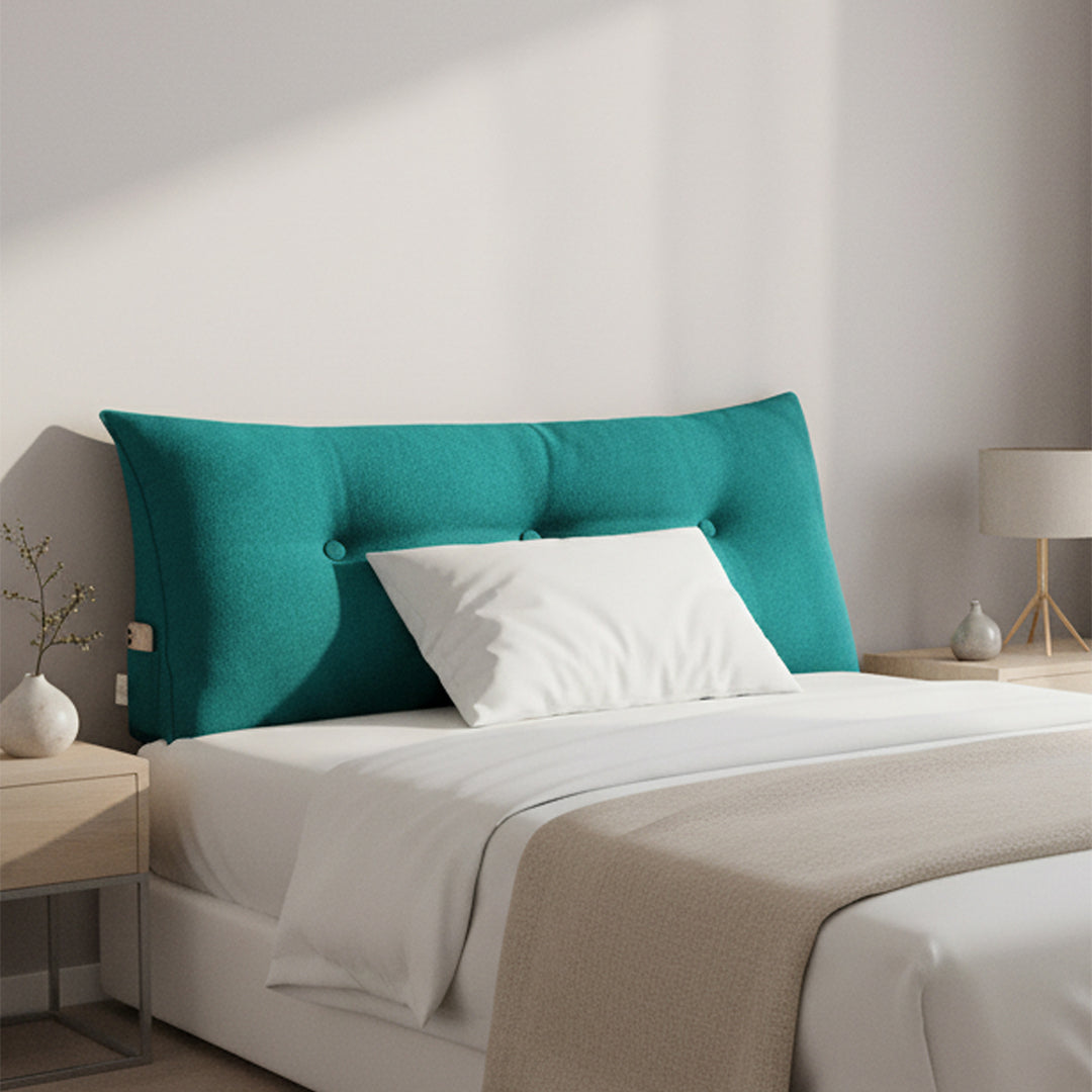 SOGA 100cm Blue Green Wedge Bed Cushion