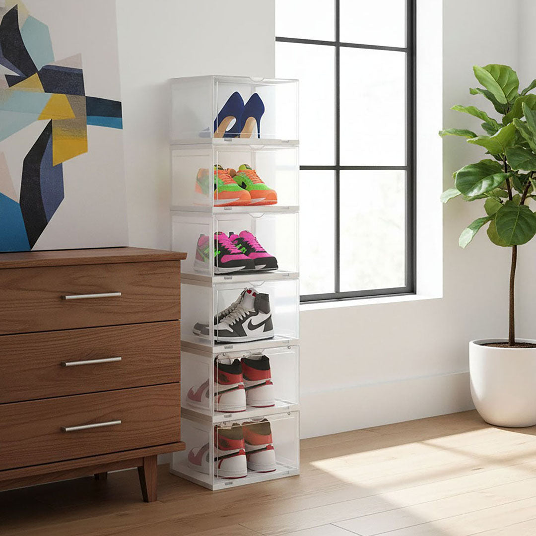 6 Tier Transparent Shoe Organiser