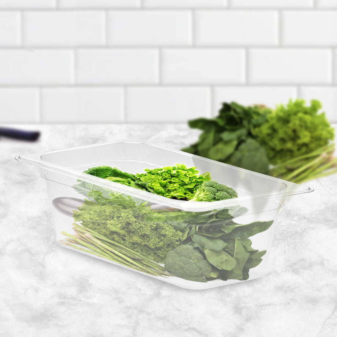 65mm Clear GN Pan 1/3 Food Tray