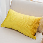 SOGA 30cm Yellow Textured Geometric Pattern Decorative Throw Pillow