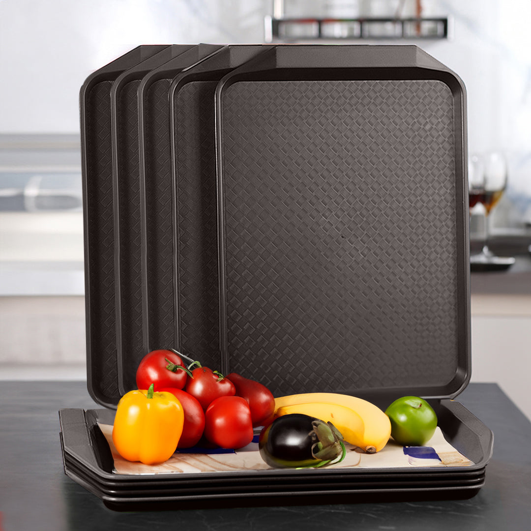 Rectangular Serving Tray Set of 5 Coffee