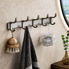 37cm Wall Mounted Towel Rack with Durable Hooks