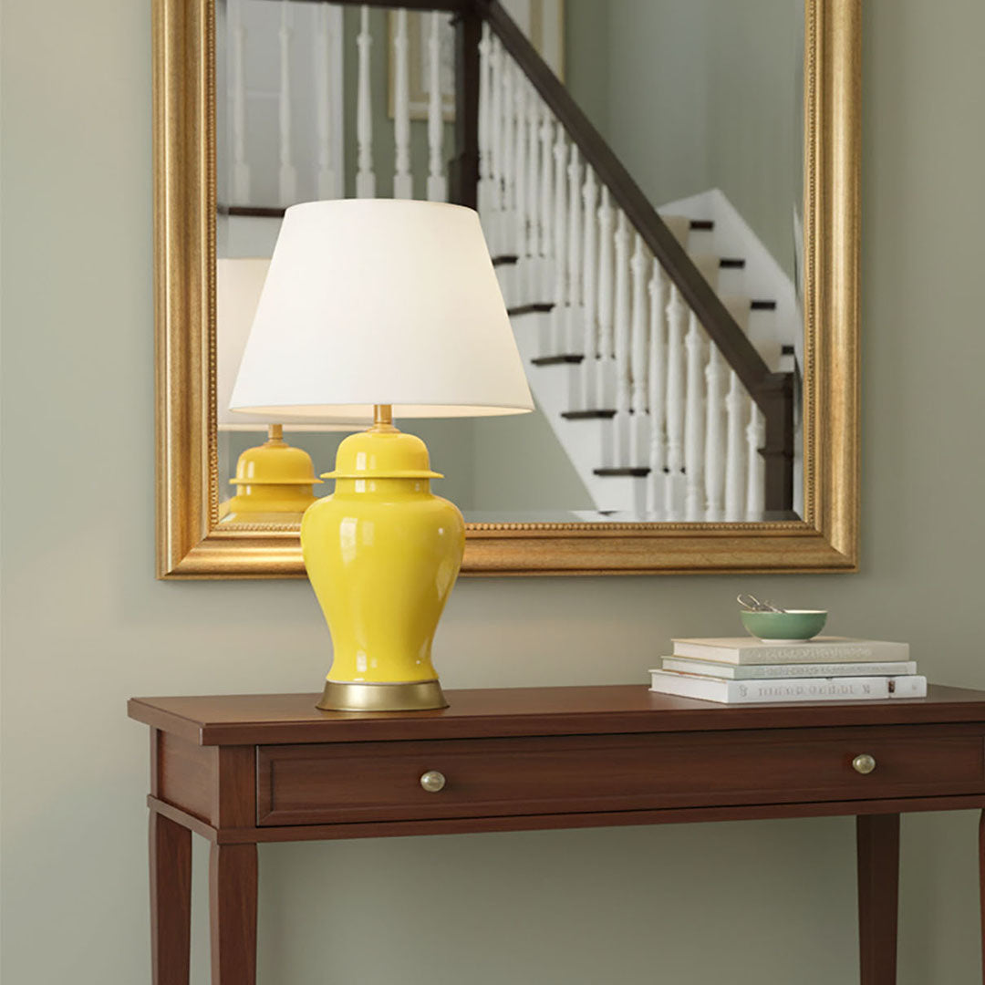 Ceramic Table Lamp Yellow