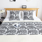 1.8m Light Black Luxury Mottled Bed Vintage Scarf Runner Bedding Tail Pad Flag For Home Hotel Set of 3