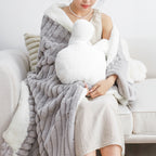 SOGA 150x200cm Throw Blanket Smoke Gray Premium Milk Velvet