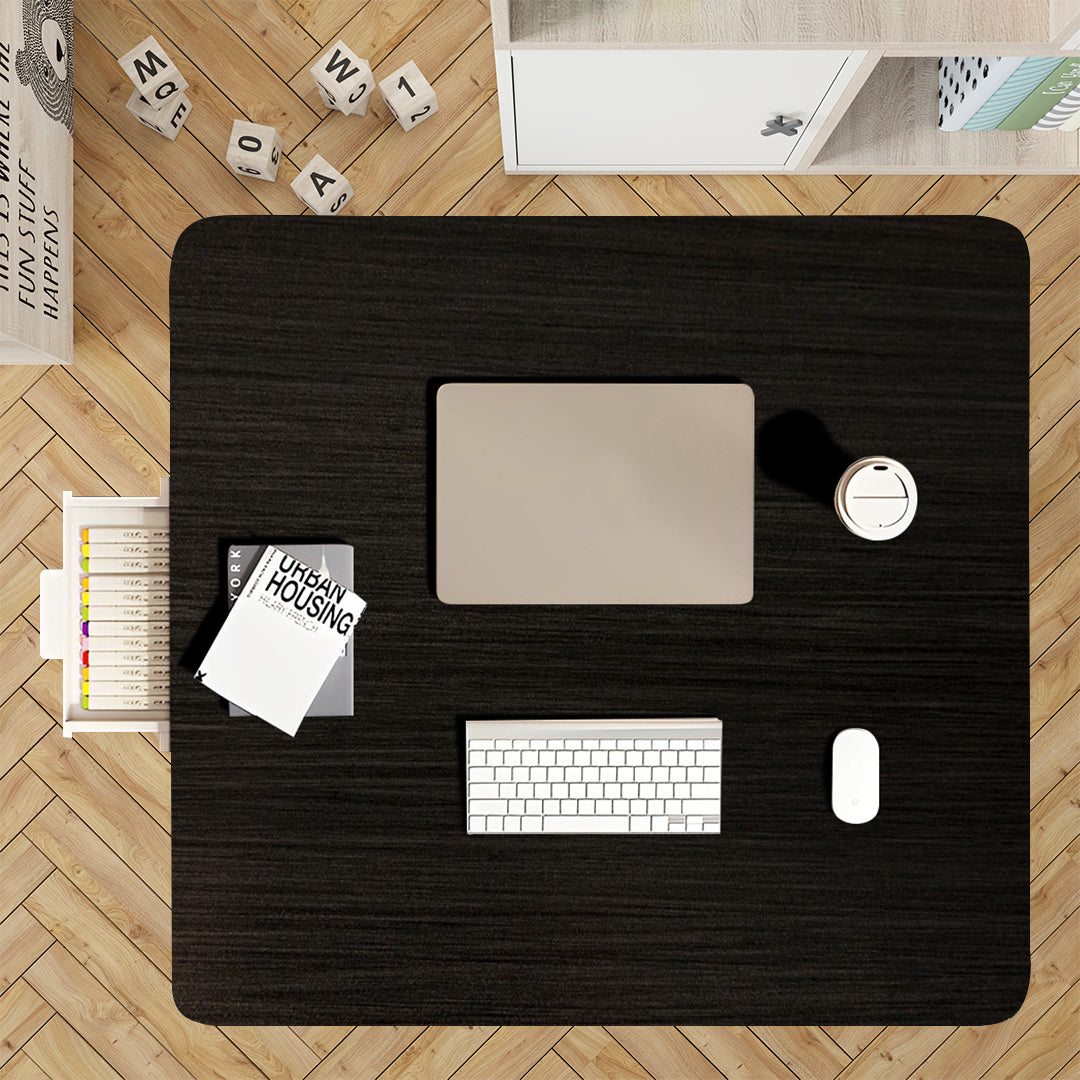 Black Portable  Square Floor Table