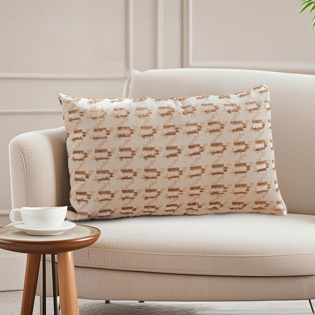 SOGA 2X 35cm  Embroidered Geometric Throw Pillow