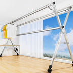 2.0m Portable Standing Clothes Drying Rack with Wheels