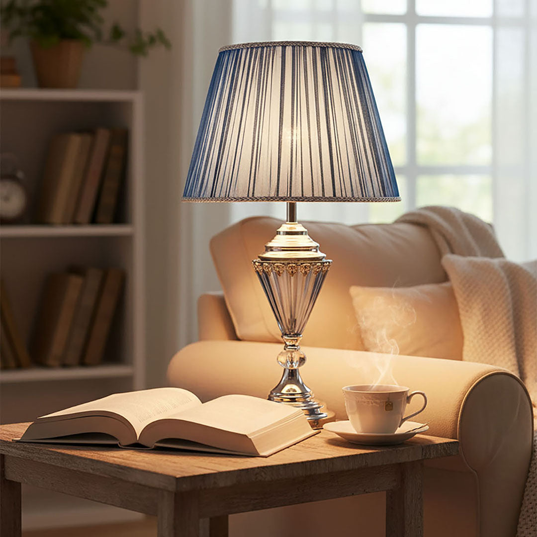 Elegant Table Lamp with Warm Shade