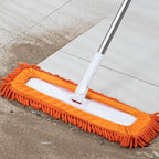 80x12 Orange Microfiber Flat Mop Pads Rotating Dust Remover