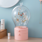 Pink 360 Degree Rotating LED Light  Jewelry Storage Organiser