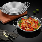SOGA 21cm Signature Dry Pot crafted with 201 Material in Silver Color For Kitchen Essential