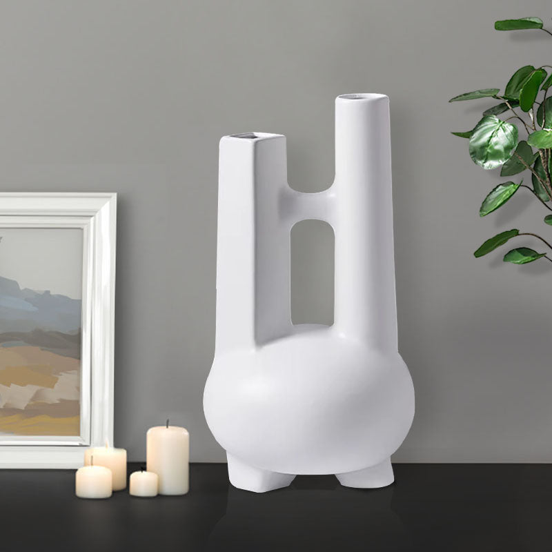 Ornament Modern Geometric Vase Minimalist Double Tube