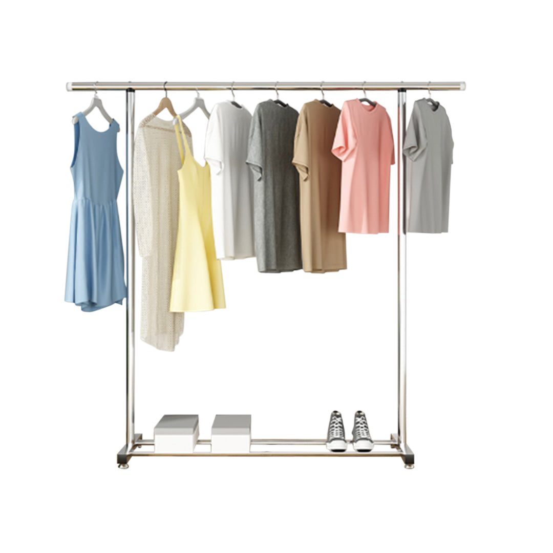 125cm Stainless Steel Floor-Standing Clothes Rack Durable and Space-Saving
