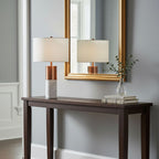 60cm White Marble Table Lamp