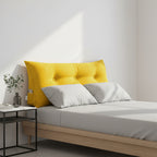 SOGA 100cm Yellow Wedge Bed Cushion