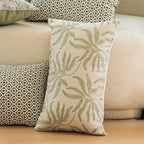 SOGA 2X 35cm Botanical Green Fern Leaf Embroidered Throw Pillow