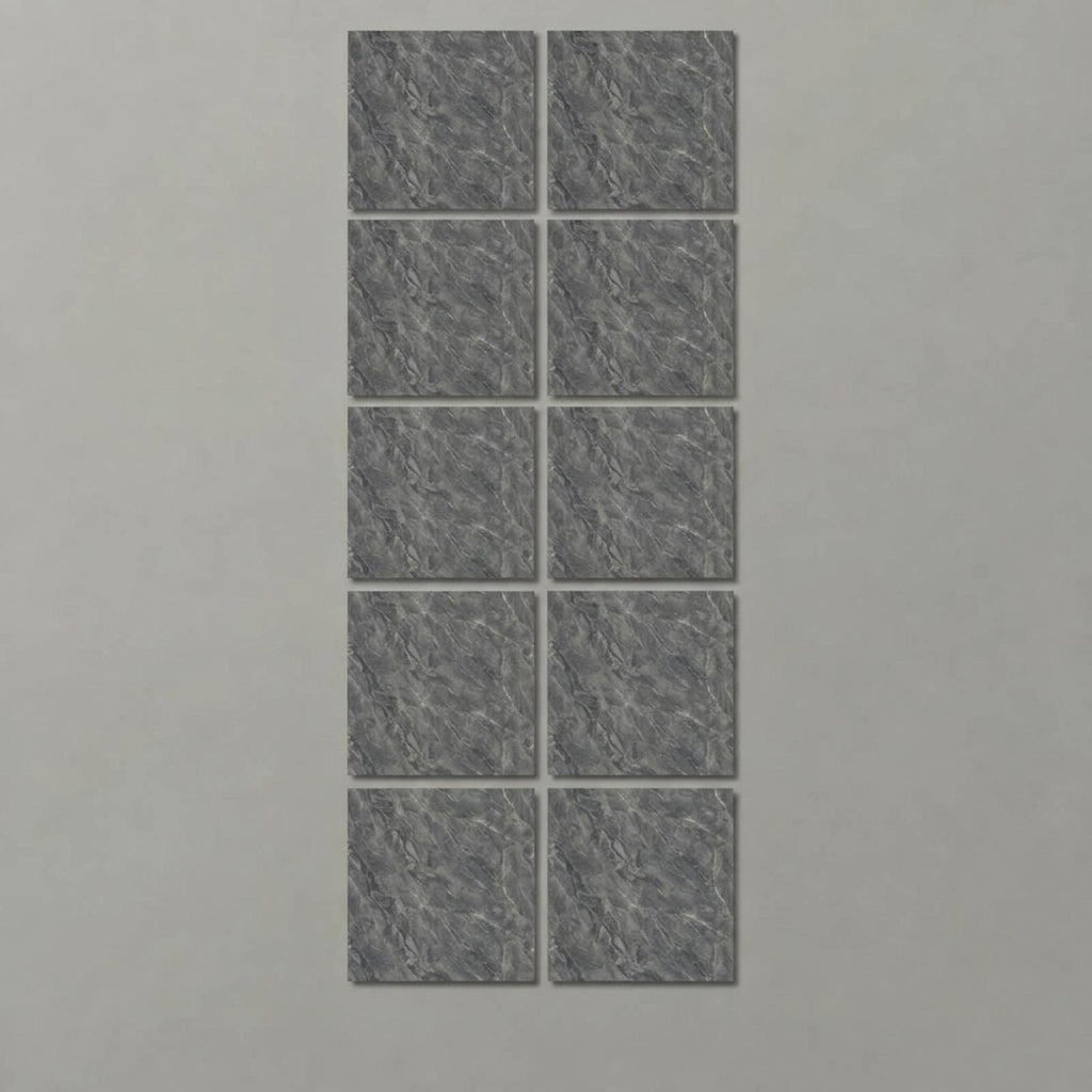 SOGA Peel & Stick Floor and Wall Tiles 30 x 30cm 10 Pack Grey Faux Marble