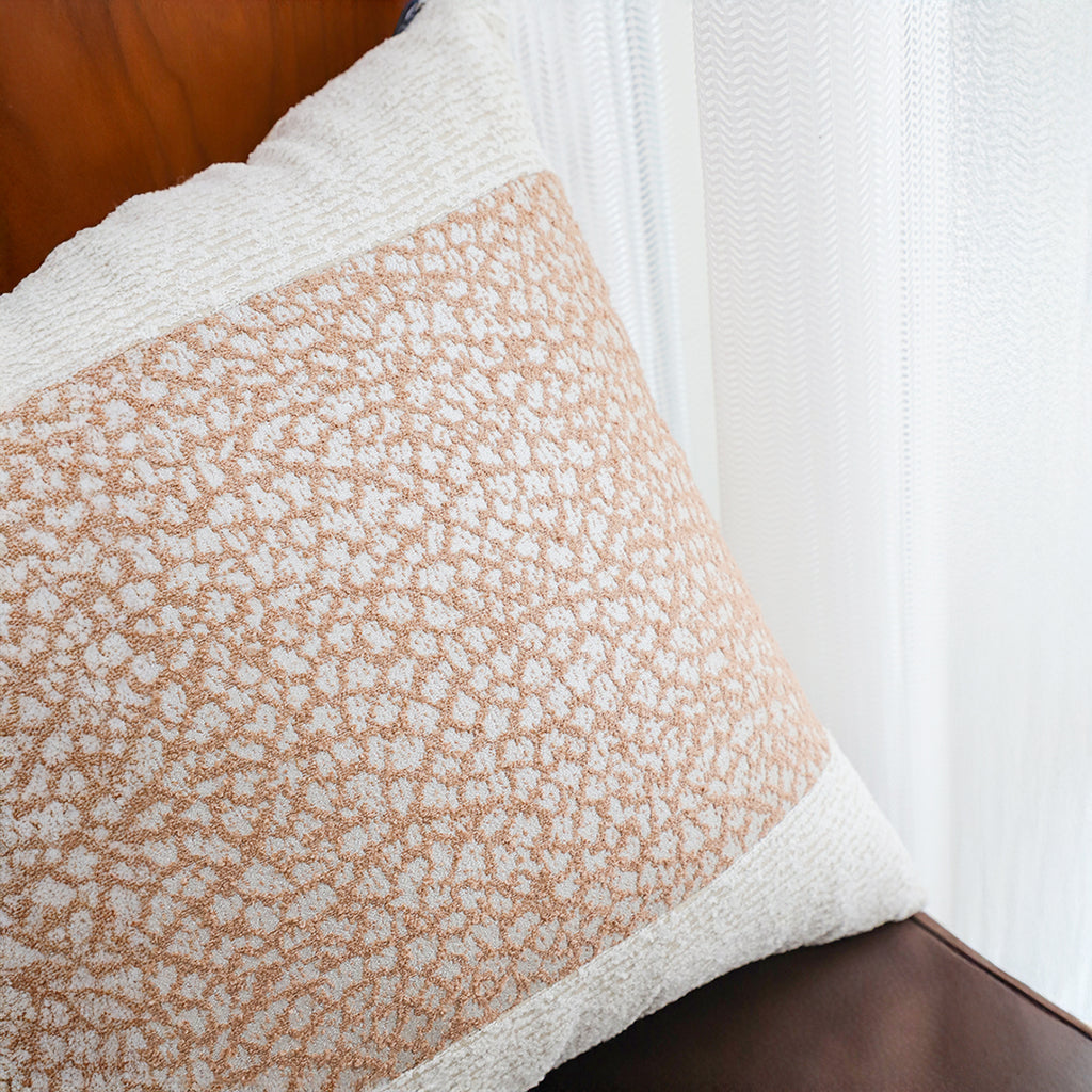 SOGA 2X 50cm Modern Beige Block Textured Decorative Throw Pillow
