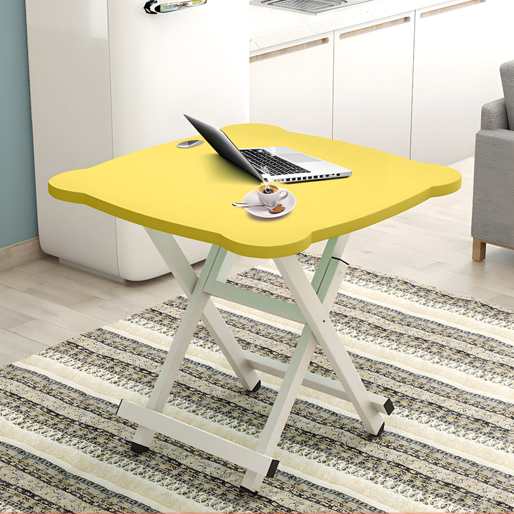 Yellow Minimalist Cat Ear Folding Table