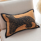 SOGA 30cm Stylish Golden Yellow Black Leopard Pattern Throw Pillow
