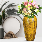 35x17cm Yellow Large Ceramic Flower Vase Elegant Living Room Home Decor