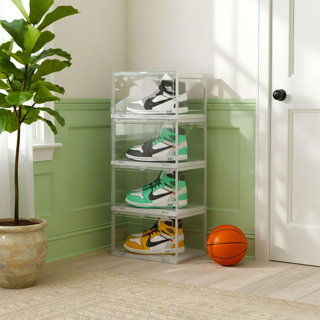 4 Tier Transparent Shoe Organiser