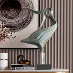 SOGA 65cm Black Modern Abstract Dancer Sculpture with Black Base for Home Décor