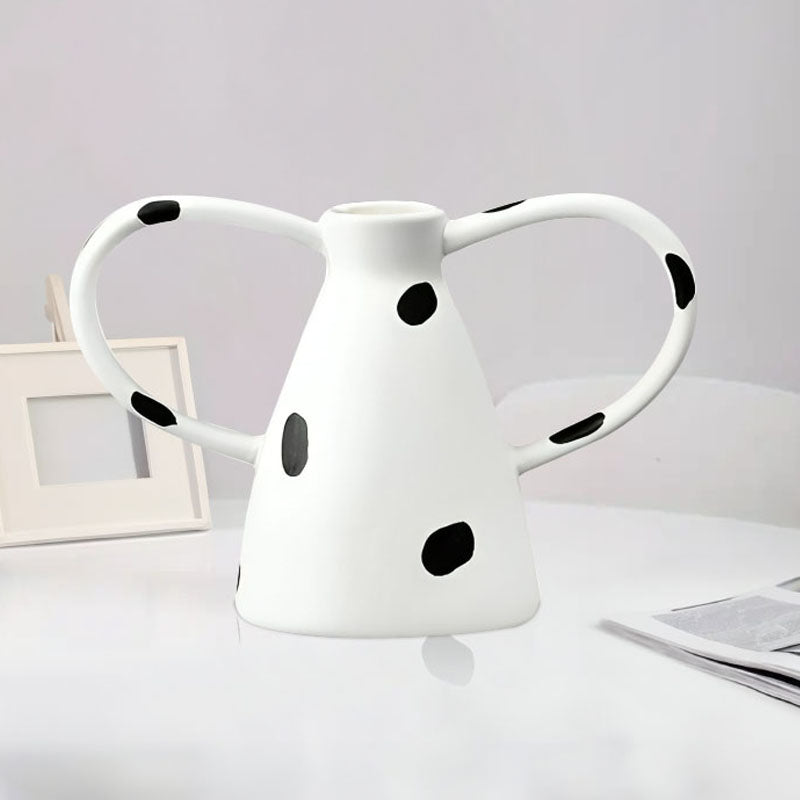 23.5x11cm Ornament Vase with Polka Dot