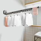 127.5cm Wall-Mounted Clothing Dry Rack Retractable  Hanger
